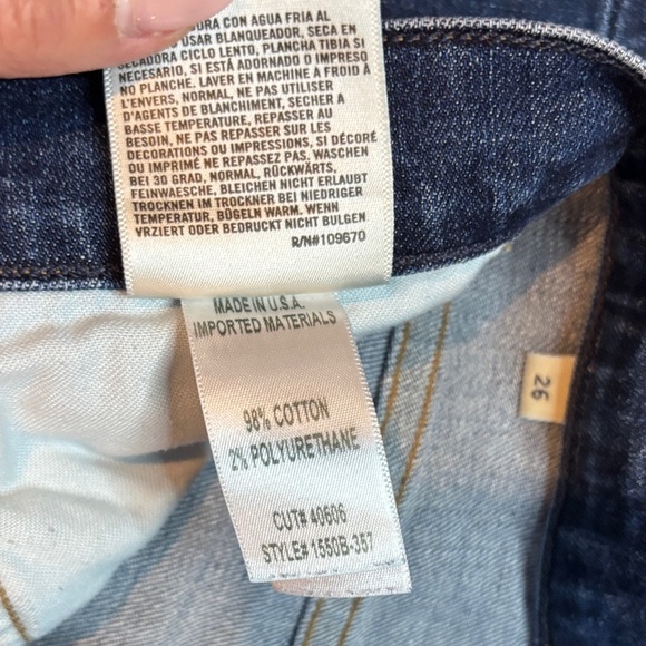 Citizens of Humanity Drew Crop Flare Jeans Size 26 Frayed Cuff Blue ✨ - Picture 12 of 15